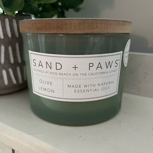 NEW SAND + PAWS OLIVE LEMON SCENTED CANDLE
